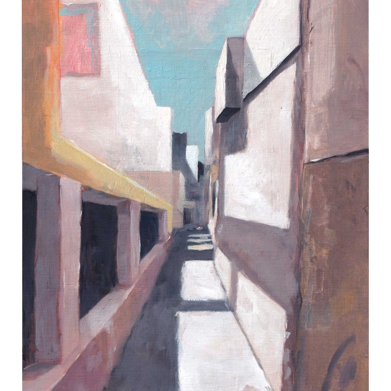 Öl auf Leinen, 24x38cm, 2025.